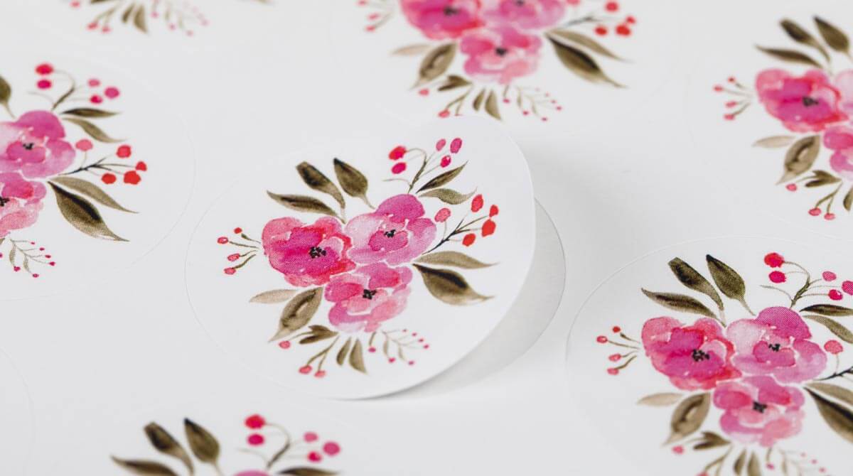 Round Wedding Stickers